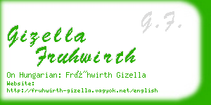 gizella fruhwirth business card